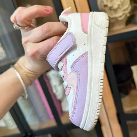 H&M kids sneakers toddler girl padded mesh platform baby air force shoes pastel - Picture 2 of 9